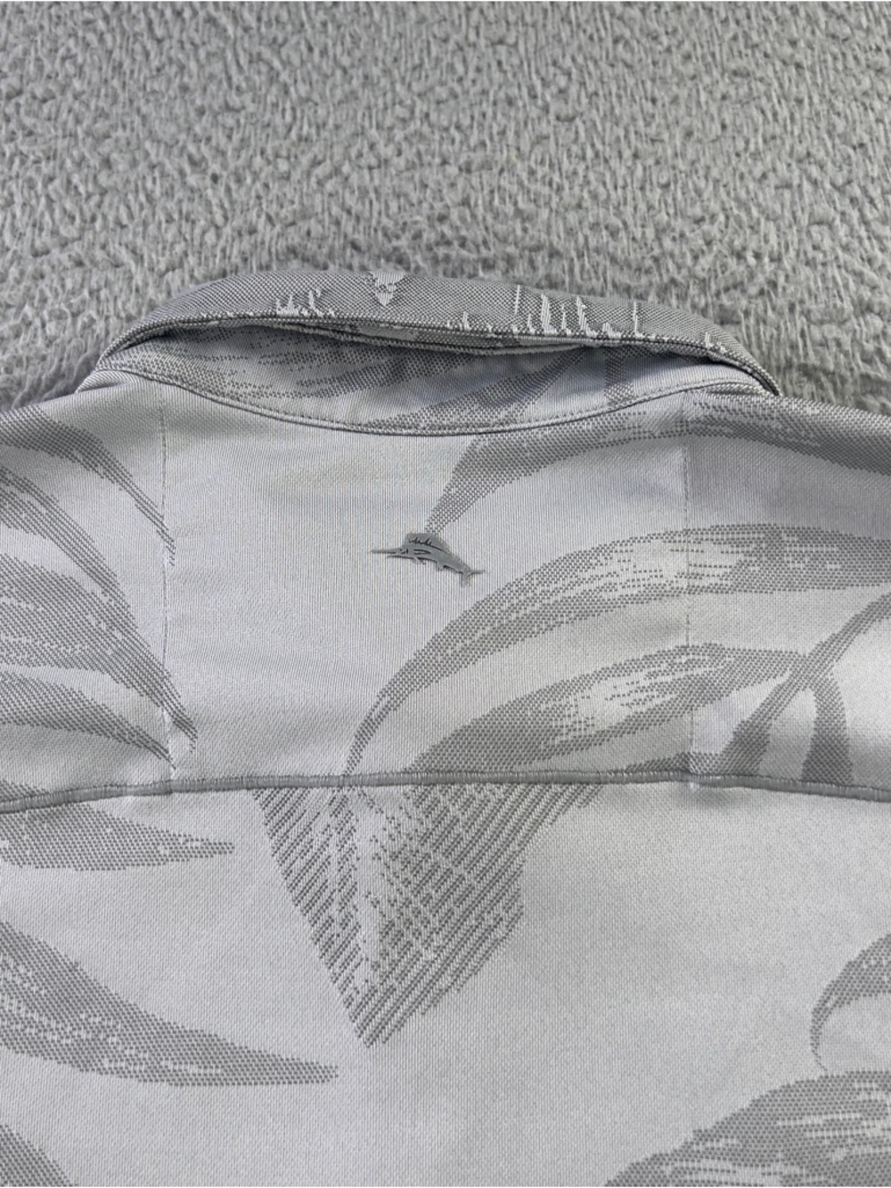 Tommy Bahama Shirt Mens Large Gray Islandzone Button Short Sleeve Tropical - Picture 10 of 10